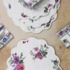 Russian Chintz Quilted Placemat Set of 4 - Ivory