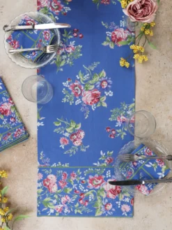 Russian Chintz Runner - Blue