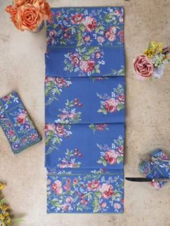 Russian Chintz Runner - Blue