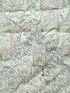 Sadie Block Print Quilt - Sage