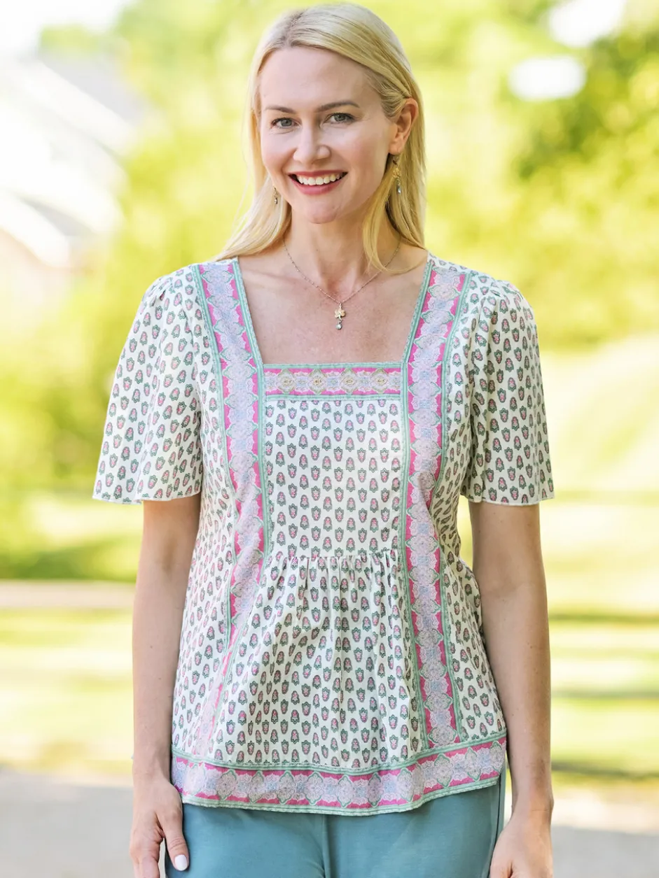 San Remo Peasant Blouse - White