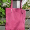Suede Tote Bag - Pink
