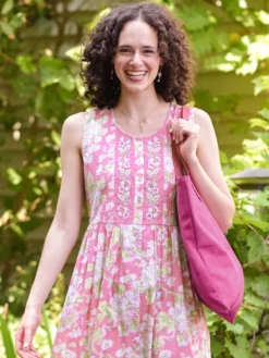 Suede Tote Bag - Pink