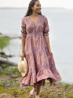 Sunday Rose Prairie Dress - Amethyst