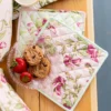 Sweet Pea Patchwork Potholder Set of 2 - Rose