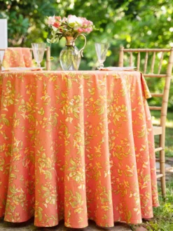 Sweet Pea Round Cloth - Coral