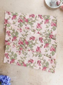 Sweet Pea Ruffle Tea Towel Set of 2 - Rose