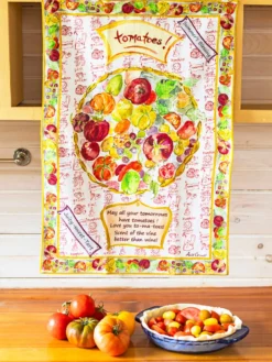 Tomatoes Watercolor Tea Towel