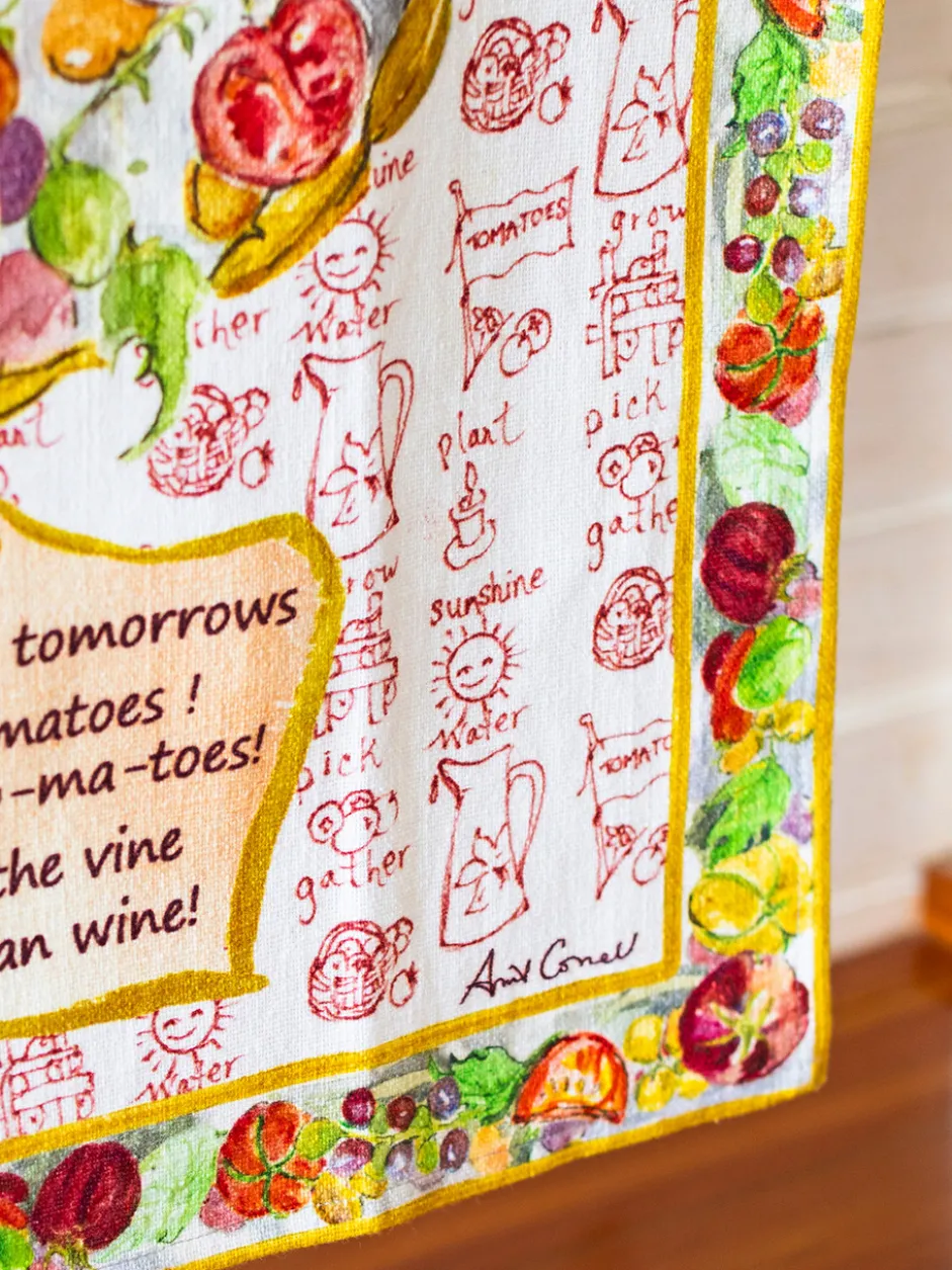 Tomatoes Watercolor Tea Towel