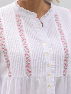 Trellis Nighty - Cloud White