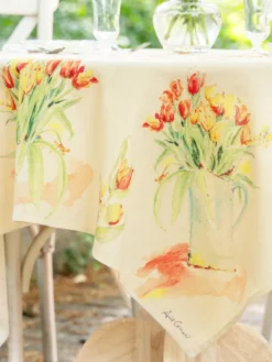Tulips Watercolor Tablecloth