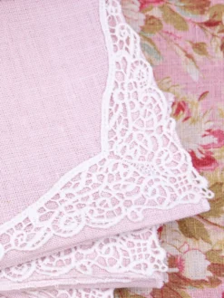 Versailles Linen Napkin Set of 4 - Rose