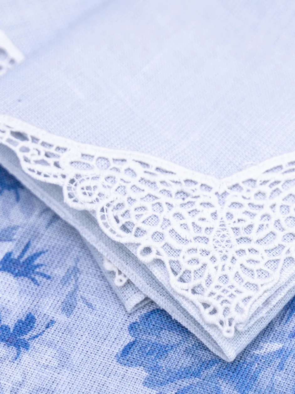 Versailles Linen Napkin Set of 4 - Opal