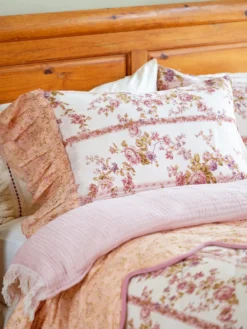 Victoriana Pillowcase - Antique Rose