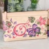 Violets Leather Pouch - Multi
