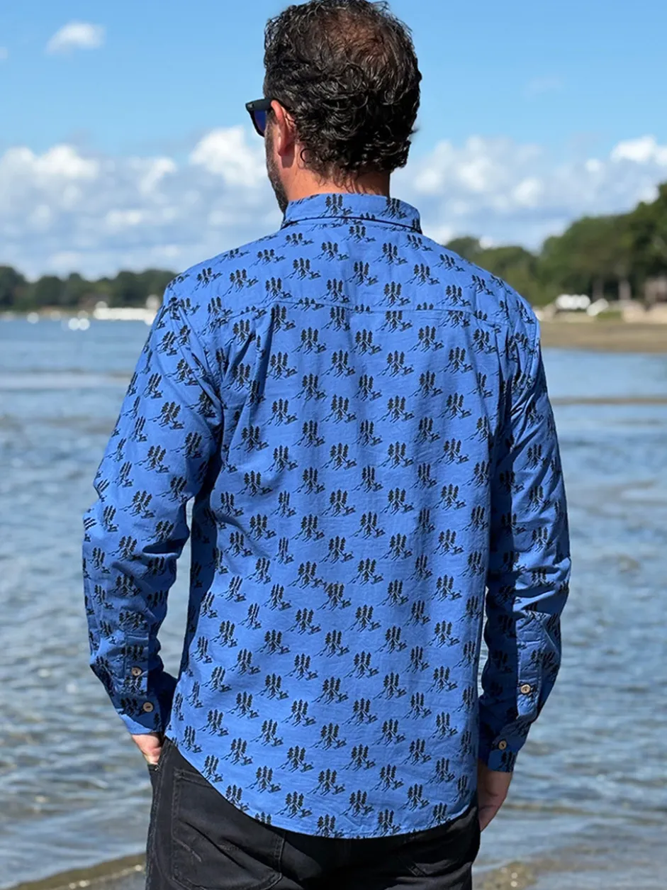 Wandering Skier Shirt - Blue