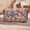 Zipper Wallet - Antique Fan Blue